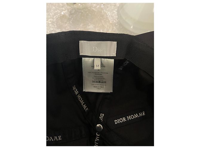 Chapeau Dior en coton noir - vue 4