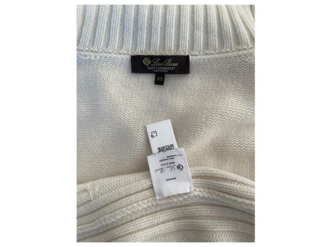Loro Piana Cashmere Pullover mit Reißverschluss Beige XS - Ansicht 3