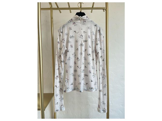 Chanel 25N Rollkragenpullover aus Wolle Weiß - Ansicht 3