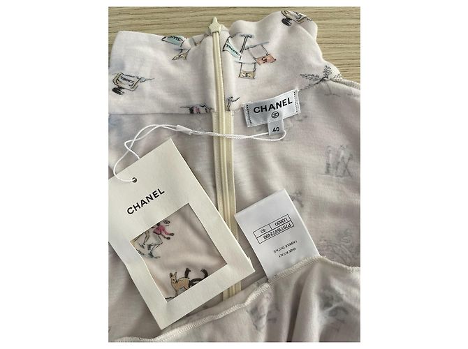 Chanel 25N Rollkragenpullover aus Wolle Weiß - Ansicht 4