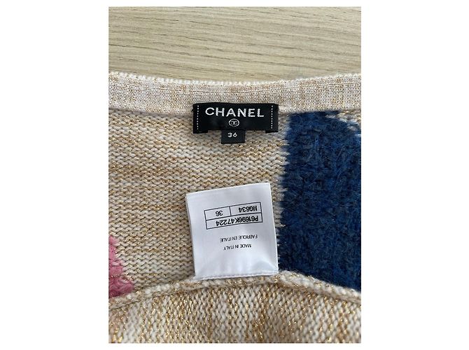 Chanel Egypt Color-Block Strickpullover Wolle Burgund - Ansicht 3