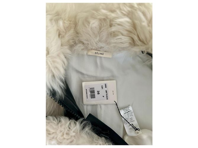 Abrigo Céline de piel de oveja beige talla 36 - vista 3