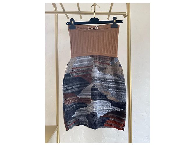 Abito bustier Chanel 24A in tweed multicolore - vista 2
