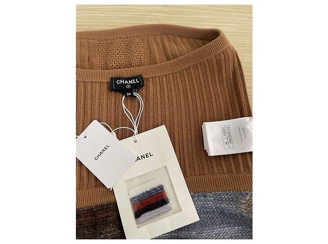 Abito bustier Chanel 24A in tweed multicolore - vista 3