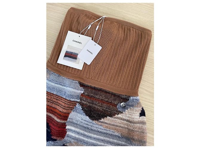 Abito bustier Chanel 24A in tweed multicolore - vista 4