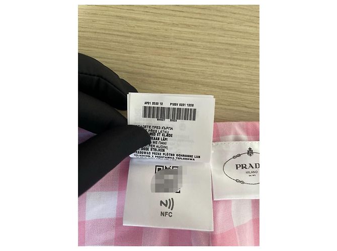 Prada Pink and White Checkered Cotton Skirt - view 4