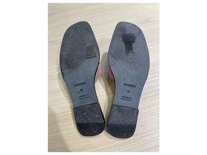 Sandali Hermès Oran Style H Rosa Glitter 36 - vista 6