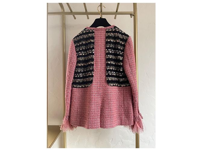 Chanel 22A Tweed Jacke Rosa Metiers d'Art - Ansicht 2