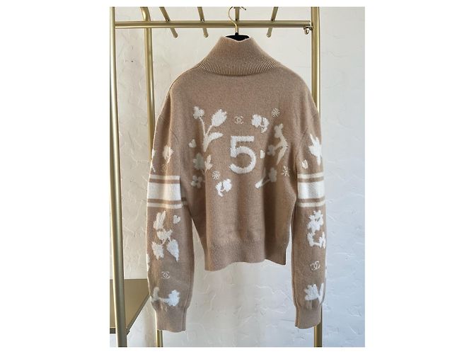 Chanel 24N Strickpullover aus Wolle Khaki - Ansicht 2