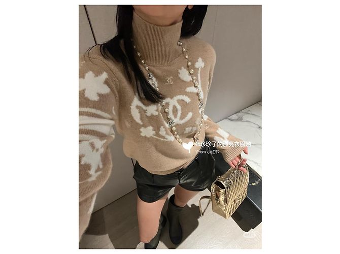 Chanel 24N Strickpullover aus Wolle Khaki - Ansicht 6