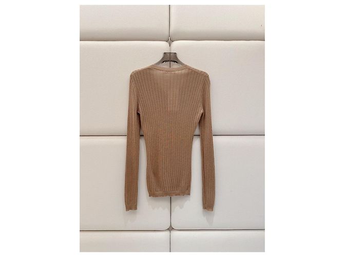 Dior Strickjacke aus Wolle Khaki Bienenmotiv - Ansicht 2