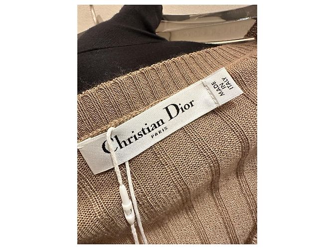 Dior Strickjacke aus Wolle Khaki Bienenmotiv - Ansicht 3