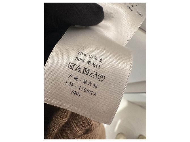 Dior Strickjacke aus Wolle Khaki Bienenmotiv - Ansicht 5