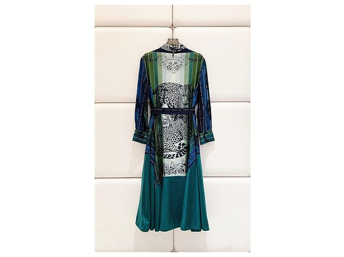 Hermès Silk Leopard Print Dress Multicolored - view 2