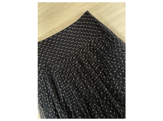 Dior Polka Dot Skirt Black Polyester Size 38 - view 4