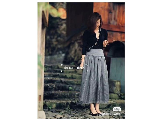 Falda midi Dior de seda con estampado pata de gallo - vista 5