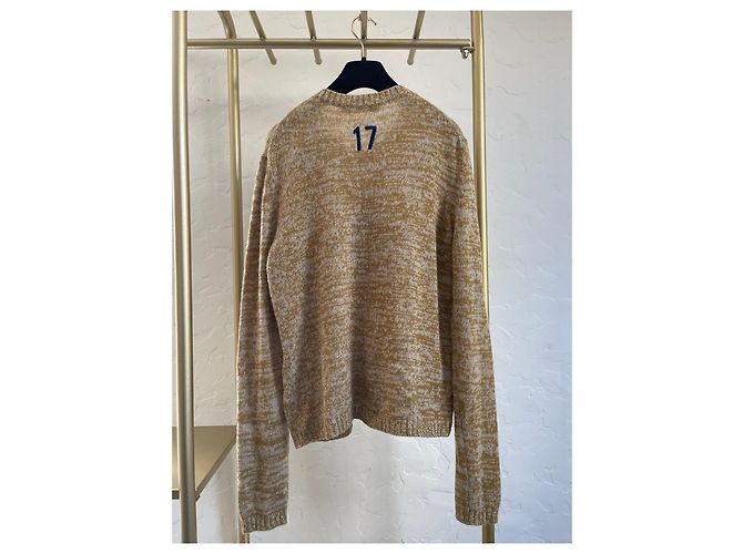 Pull Dior en cachemire jaune motif étoile Taille 42 - vue 2