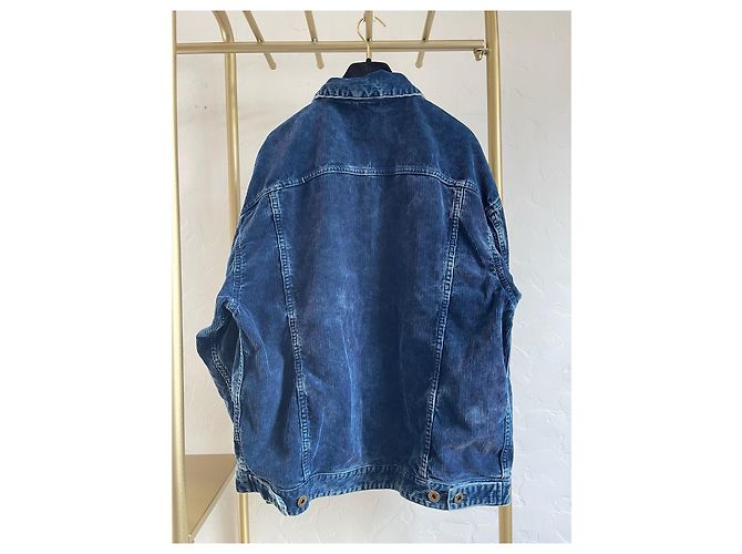 Miu Miu Blue Cotton Corduroy Jacket - view 2