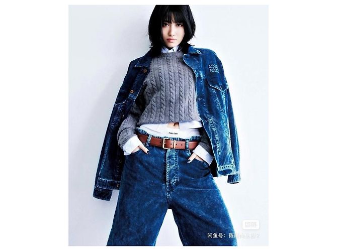 Miu Miu Blue Cotton Corduroy Jacket - view 7