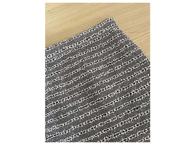 Chanel 24P Gestreifter Glitzerrock Grau - Ansicht 4