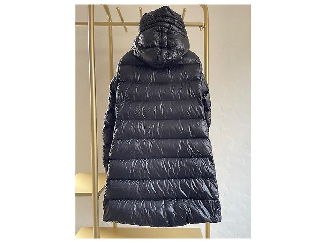 Casaco Puffer de Penas Moncler Preto Mulher - vista 2