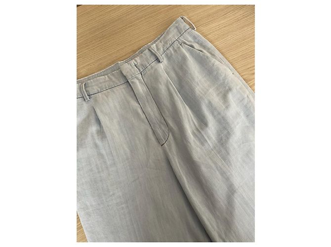 Miu Miu Blue Chambray Denim Jeans - view 4