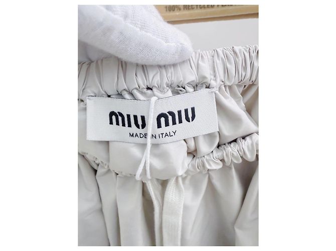 Minifalda plisada Miu Miu plateada de poliéster - vista 3