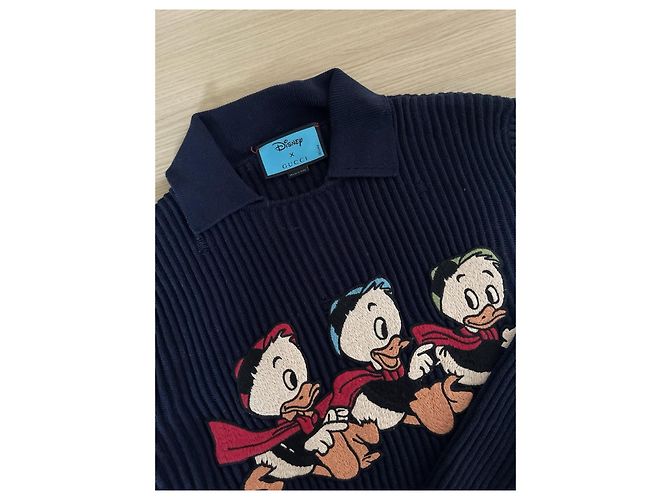Gucci Disney x Gucci Donald Duck Strickpullover Navy Wolle - Ansicht 4