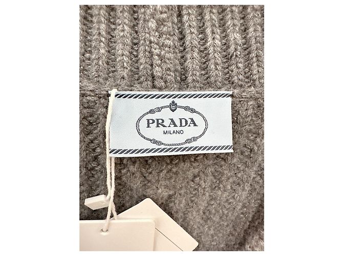 Prada Gray Wool Long Cardigan Coat - view 4