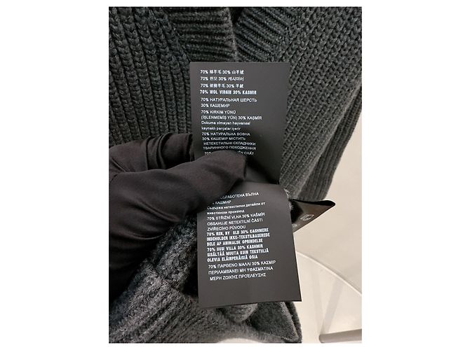 Prada Gray Wool Long Cardigan Coat - view 6