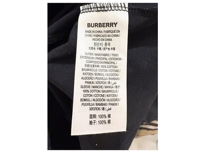 Burberry Schwarzes Oberteil aus Wolle mit Plaid Patchwork - Ansicht 4