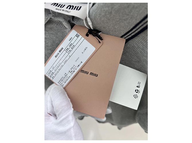 Top a maniche corte a righe in cotone Miu Miu Sailboat - vista 4