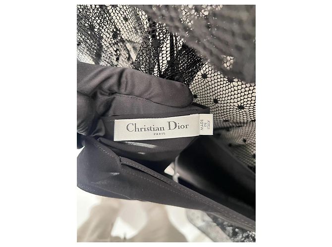 Dior Black Lace Cutout Top - view 3