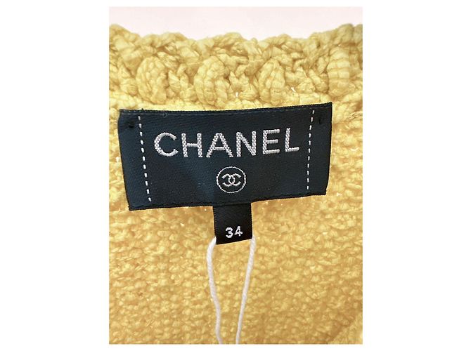 Colete de malha Chanel amarelo de lã - vista 6
