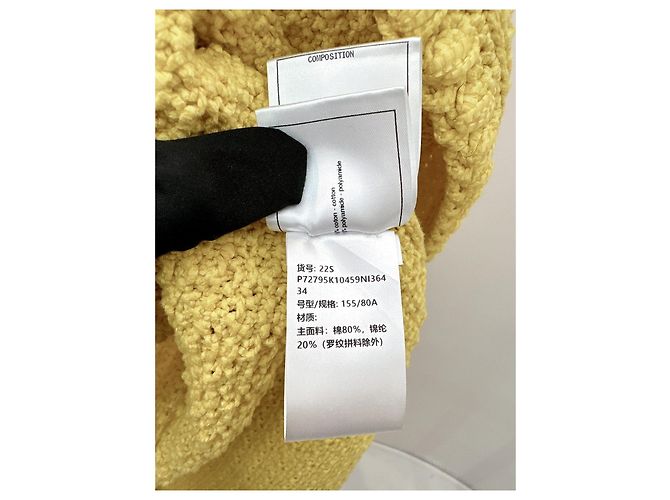 Colete de malha Chanel amarelo de lã - vista 8