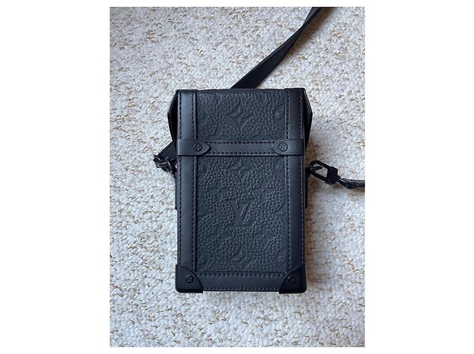 Louis Vuitton Trunk Noir Borsa a Tracolla Pelle Monogramma Nero - vista 3