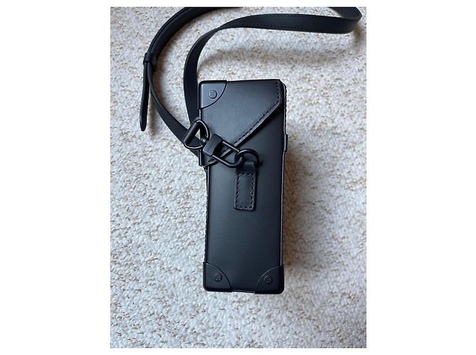 Louis Vuitton Trunk Noir Borsa a Tracolla Pelle Monogramma Nero - vista 4