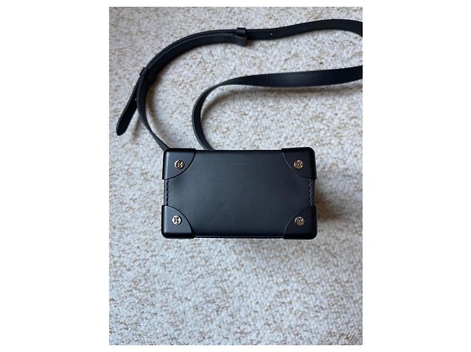 Louis Vuitton Trunk Noir Borsa a Tracolla Pelle Monogramma Nero - vista 5
