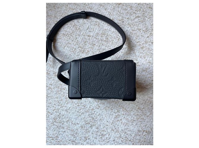 Louis Vuitton Trunk Noir Borsa a Tracolla Pelle Monogramma Nero - vista 6