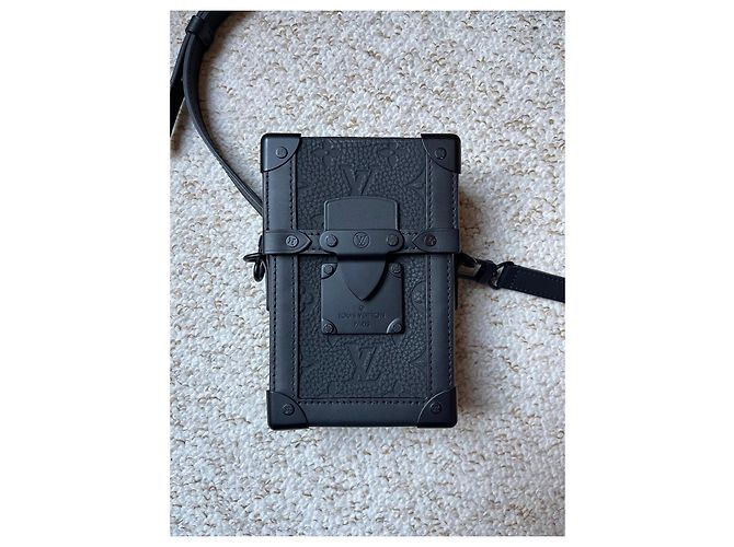 Louis Vuitton Trunk Noir Borsa a Tracolla Pelle Monogramma Nero - vista 8