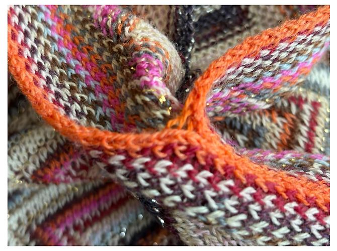 Missoni Strick Poncho Zickzack Wolle Mehrfarbig - Ansicht 11
