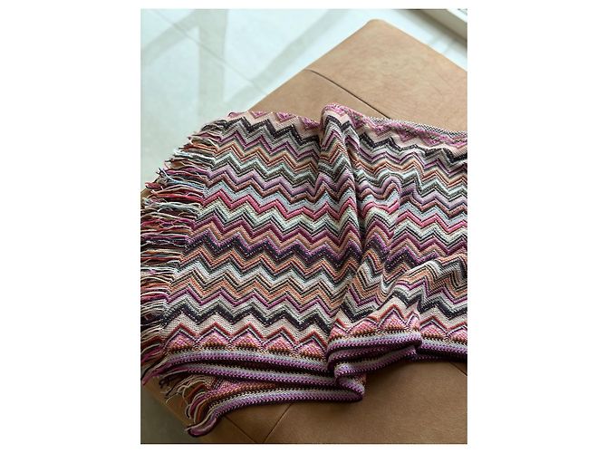 Missoni Strick Poncho Zickzack Wolle Mehrfarbig - Ansicht 12