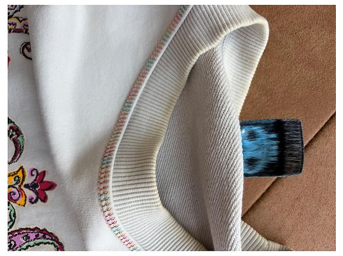 Missoni Pullover Baumwolle Beige mit Paisley-Print - Ansicht 8