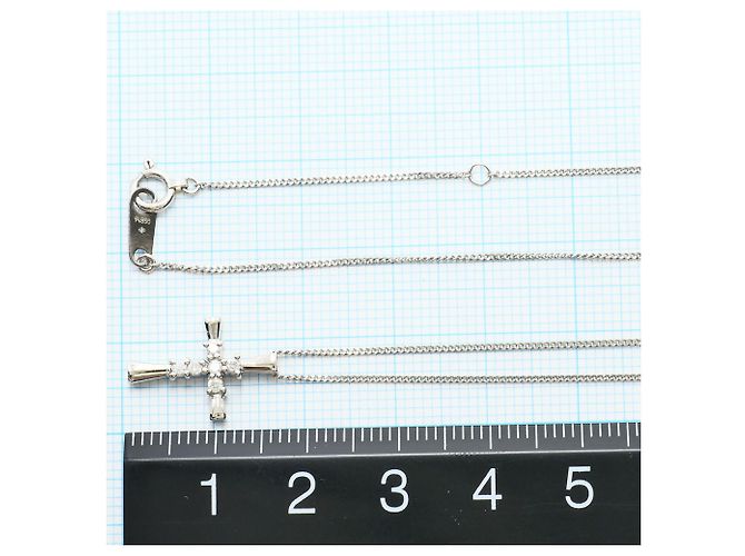 Autre Marque Collar de platino PT900/850 con diamante - vista 4