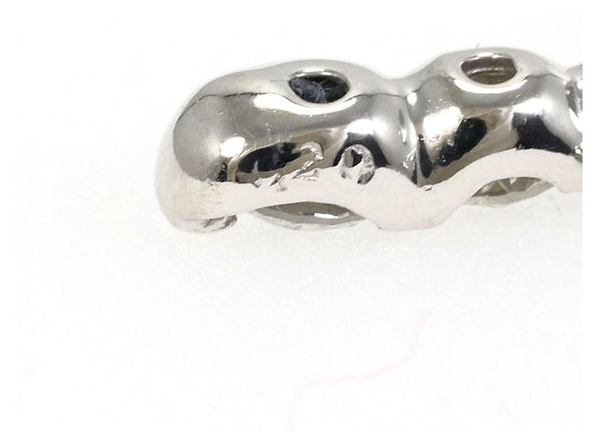 Autre Marque Platinhalskette mit Diamantanhänger - Ansicht 4