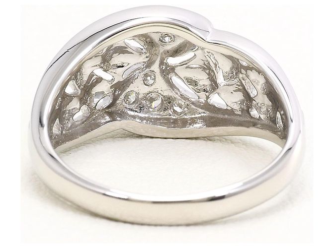Autre Marque PT900 Platin-Ehering mit Diamant - Ansicht 4