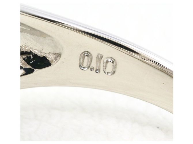 Autre Marque PT900 Platin-Ehering mit Diamant - Ansicht 6