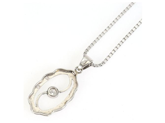 Autre Marque Pm Platinum PT850 Halskette mit Diamant - Ansicht 3