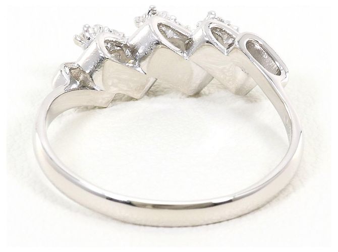 Autre Marque Anello fede in platino e diamanti - vista 3