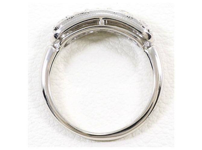 Autre Marque Anel aliança em platina PT900 com diamante - vista 2
